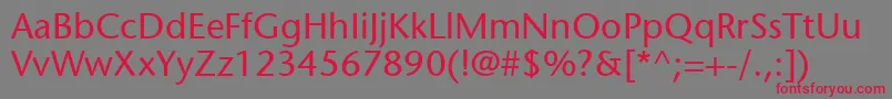ItcStoneSansLt Font – Red Fonts on Gray Background