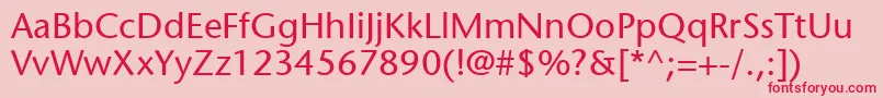 ItcStoneSansLt Font – Red Fonts on Pink Background