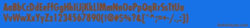 FuturistcondensedBold Font – Brown Fonts on Blue Background