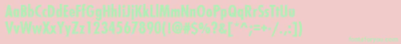 FuturistcondensedBold Font – Green Fonts on Pink Background