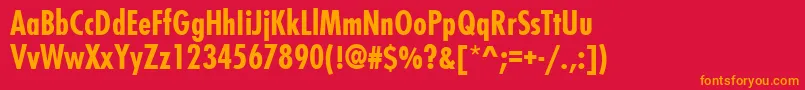 FuturistcondensedBold Font – Orange Fonts on Red Background