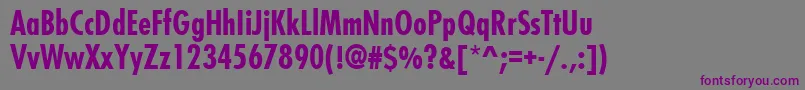FuturistcondensedBold Font – Purple Fonts on Gray Background