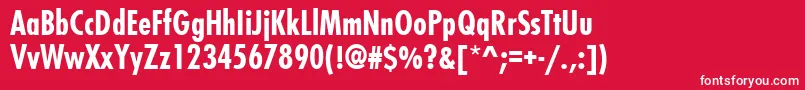 FuturistcondensedBold Font – White Fonts on Red Background