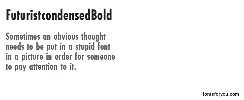FuturistcondensedBold Font