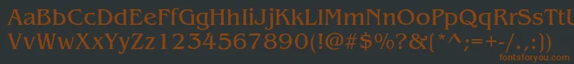 Czcionka BenguiatstdBook – brązowe czcionki na czarnym tle