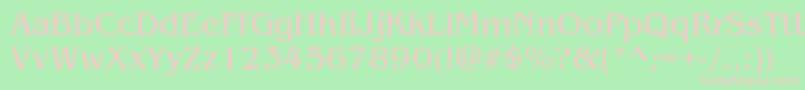 BenguiatstdBook Font – Pink Fonts on Green Background