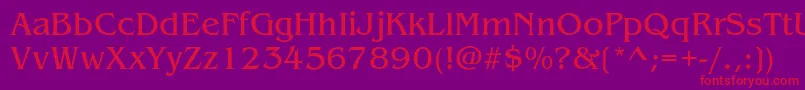 BenguiatstdBook Font – Red Fonts on Purple Background