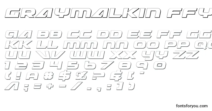 Schriftart Graymalkin ffy – Alphabet, Zahlen, spezielle Symbole