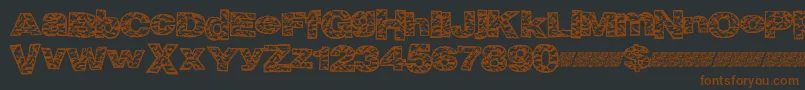 Bigcrump Font – Brown Fonts on Black Background