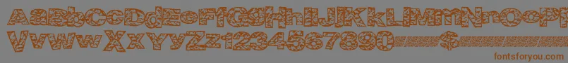Bigcrump Font – Brown Fonts on Gray Background