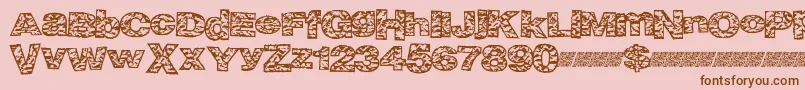 Bigcrump Font – Brown Fonts on Pink Background