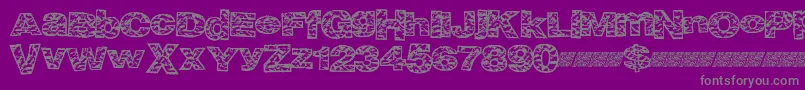 Bigcrump Font – Gray Fonts on Purple Background