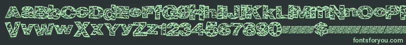 Czcionka Bigcrump – zielone czcionki na czarnym tle