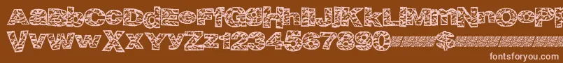 Bigcrump Font – Pink Fonts on Brown Background