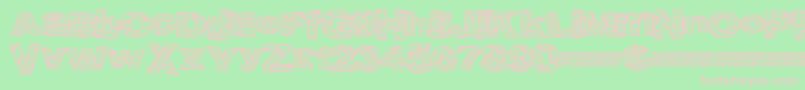 Bigcrump Font – Pink Fonts on Green Background