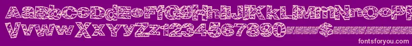 Bigcrump Font – Pink Fonts on Purple Background