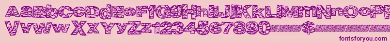 Bigcrump Font – Purple Fonts on Pink Background