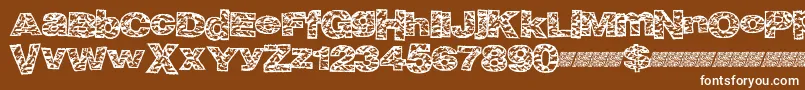 Bigcrump Font – White Fonts on Brown Background