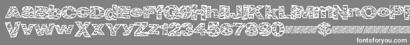Bigcrump-Schriftart – Weiße Schriften auf grauem Hintergrund