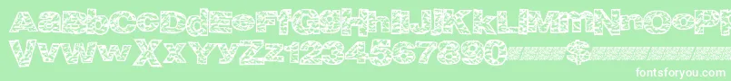 Bigcrump Font – White Fonts on Green Background