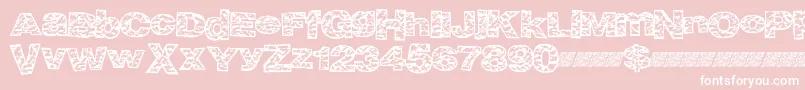 Bigcrump Font – White Fonts on Pink Background