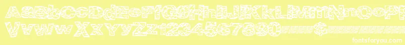 Bigcrump Font – White Fonts on Yellow Background