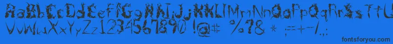 BeneathTheRemains Font – Black Fonts on Blue Background