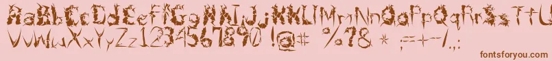BeneathTheRemains Font – Brown Fonts on Pink Background