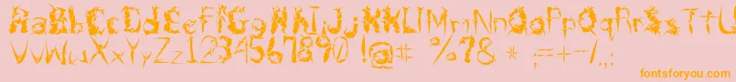 BeneathTheRemains Font – Orange Fonts on Pink Background