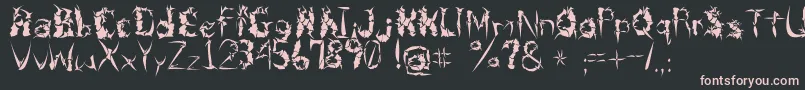 フォントBeneathTheRemains – 黒い背景にピンクのフォント