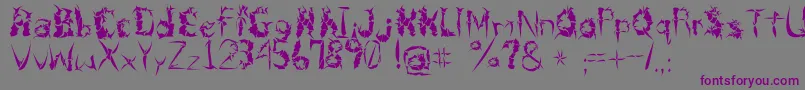 BeneathTheRemains Font – Purple Fonts on Gray Background