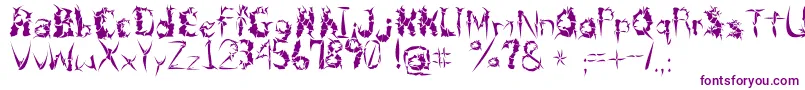 BeneathTheRemains Font – Purple Fonts on White Background