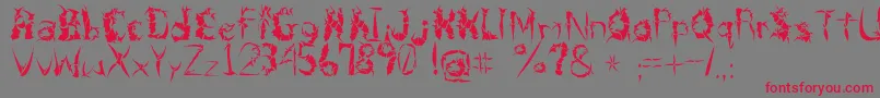 BeneathTheRemains Font – Red Fonts on Gray Background