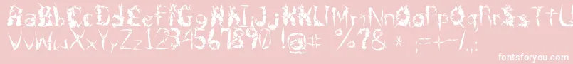 BeneathTheRemains Font – White Fonts on Pink Background