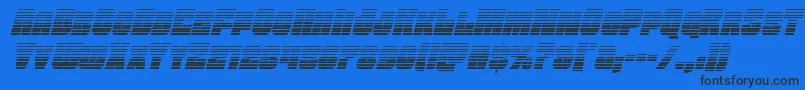 Шрифт Funkmachinegradital – чёрные шрифты на синем фоне