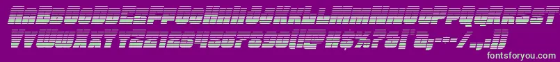 Funkmachinegradital Font – Green Fonts on Purple Background