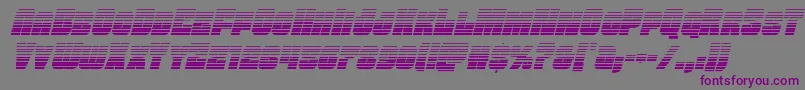 Funkmachinegradital-fontti – violetit fontit harmaalla taustalla