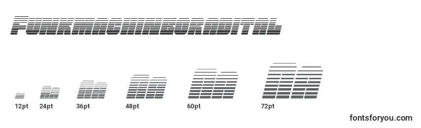 Funkmachinegradital Font Sizes