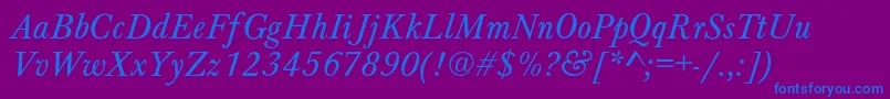 fuente BaskervilleNormalItalic – Fuentes Azules Sobre Fondo Morado