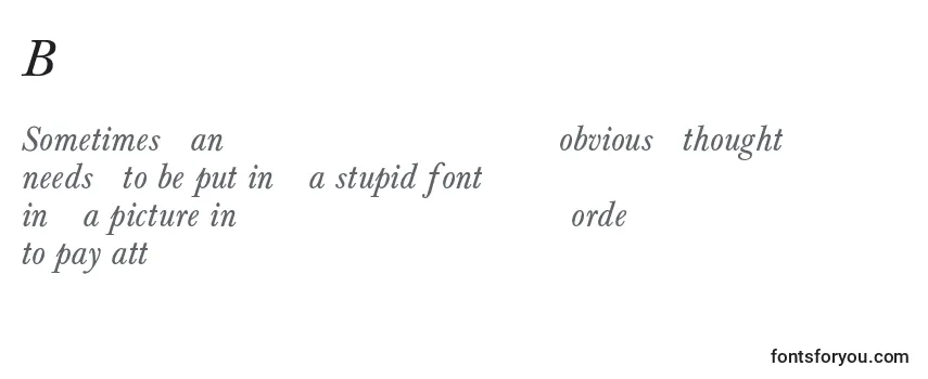 Review of the BaskervilleNormalItalic Font