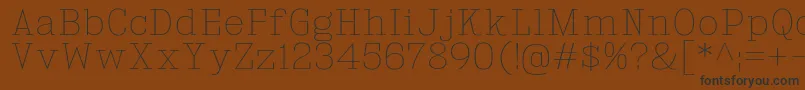 KingsbridgeUl Font – Black Fonts on Brown Background