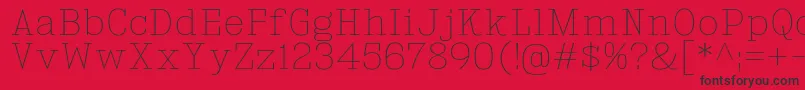 KingsbridgeUl Font – Black Fonts on Red Background