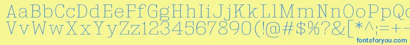 KingsbridgeUl Font – Blue Fonts on Yellow Background