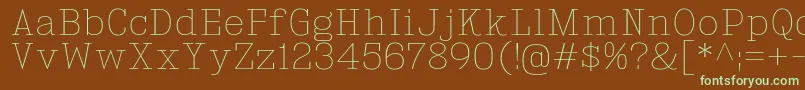 KingsbridgeUl Font – Green Fonts on Brown Background