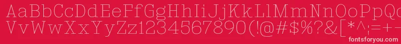 Czcionka KingsbridgeUl – różowe czcionki na czerwonym tle