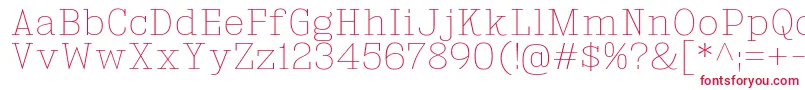 KingsbridgeUl Font – Red Fonts on White Background