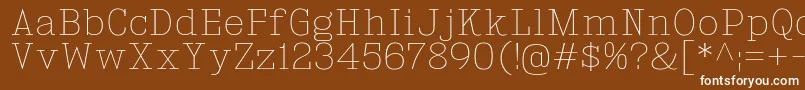 Шрифт KingsbridgeUl – белые шрифты на коричневом фоне