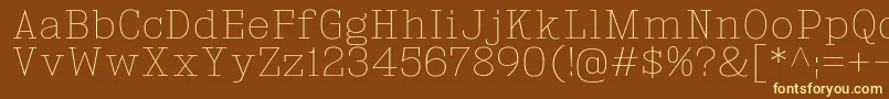 KingsbridgeUl Font – Yellow Fonts on Brown Background