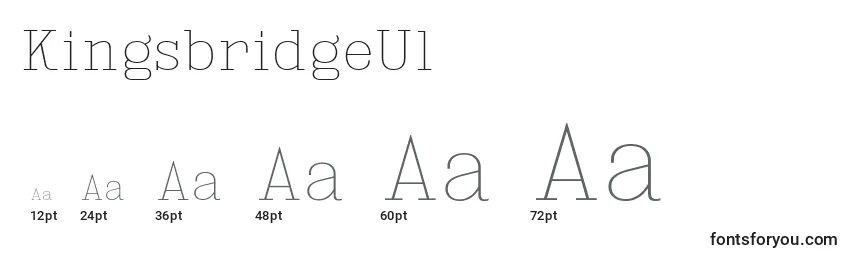 KingsbridgeUl Font Sizes