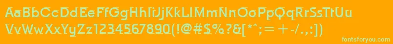 OdysseeItcMedium Font – Green Fonts on Orange Background